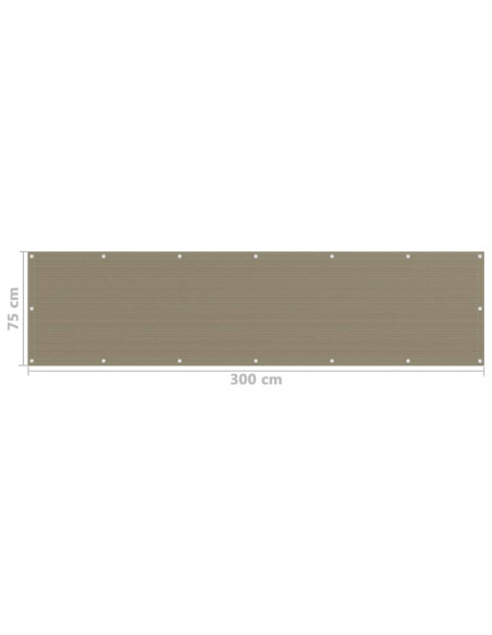 Paravento da Balcone Grigio Talpa 75x300 cm in HDPE