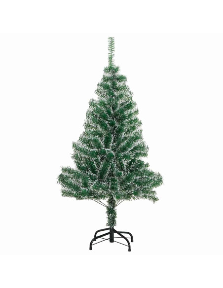 Albero di Natale Artificiale Imbiancato con Luci LED 120 cm