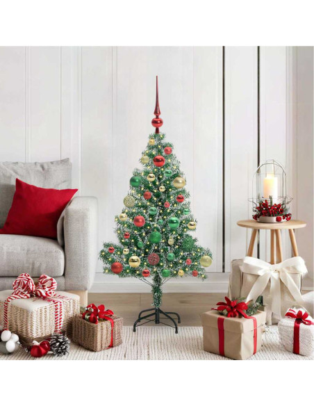Albero di Natale Artificiale Imbiancato con Luci LED 120 cm