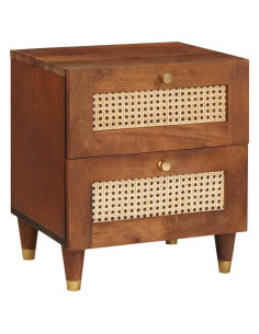 Armadio da Notte con cassetto 2 pcs Marrone 40 x 33,5 x 46 cm 2