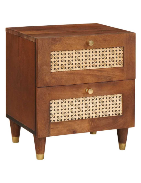 Armadio da Notte con cassetto 2 pcs Marrone 40 x 33,5 x 46 cm