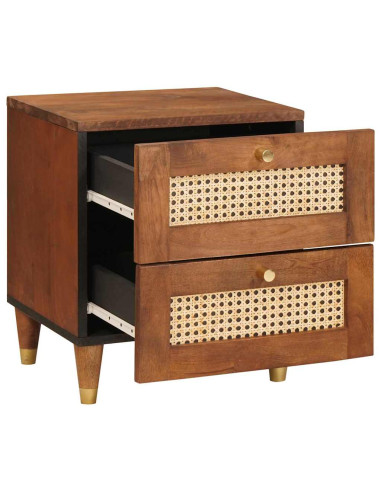 Armadio da Notte con cassetto 2 pcs Marrone 40 x 33,5 x 46 cm