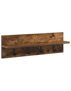 Appendiabiti a muro Rovere fumé 60 x 10,5 x 18 cm 2