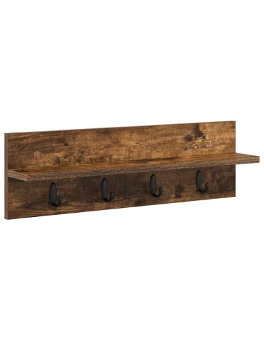 Appendiabiti a muro Rovere fumé 60 x 10,5 x 18 cm