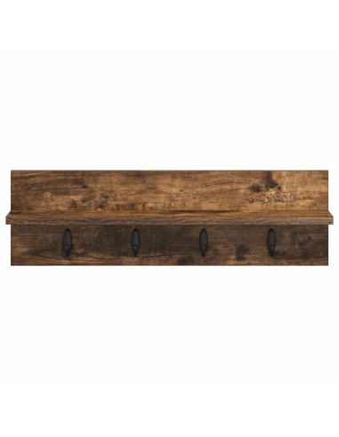 Appendiabiti a muro Rovere fumé 60 x 10,5 x 18 cm