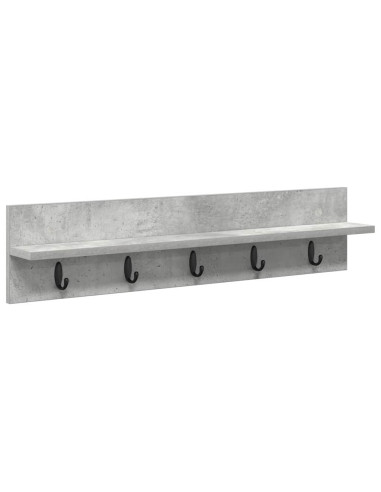 Appendiabiti a muro Grigio cemento 80 x 10,5 x 18 cm
