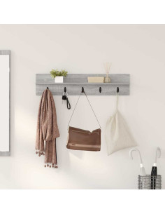 Appendiabiti a muro Grigio Sonoma 80 x 10,5 x 18 cm