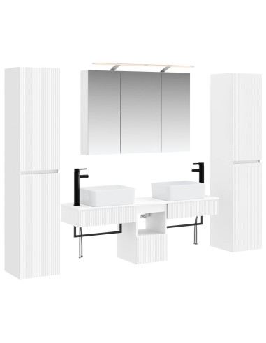 Set di mobili per il bagno 6 pcs Bianco
