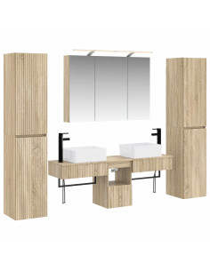 Set di mobili per il bagno 6 pcs Rovere Sonoma