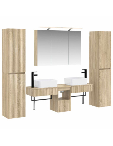 Set di mobili per il bagno 6 pcs Rovere Sonoma