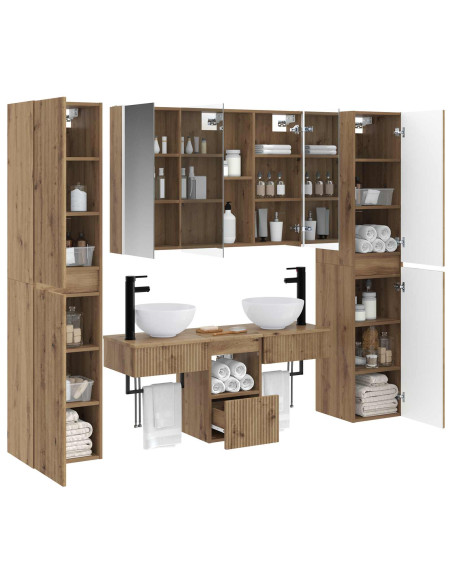 Set di mobili per il bagno 6 pcs Rovere Artigianale