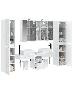 Set di mobili per il bagno 6 pcs Bianco 2