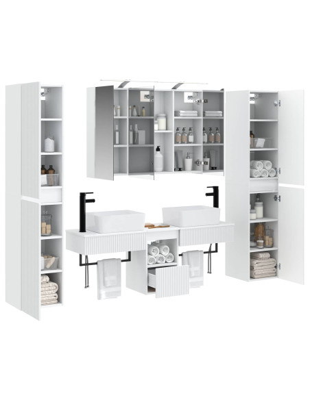 Set di mobili per il bagno 6 pcs Bianco