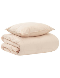 Set di Piumoni Beige 155 x 200 cm Cotone, Kapok, Poliestere