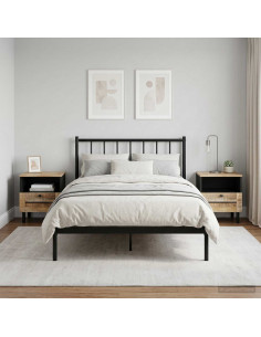 Comodino 2 pcs Marrone 40 x 33 x 46 cm Legno di mango massello