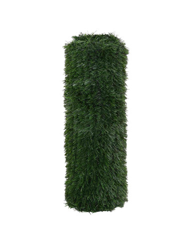 Recinzione Artificiale Verde Scuro 1 x 3 m PVC e Acciaio