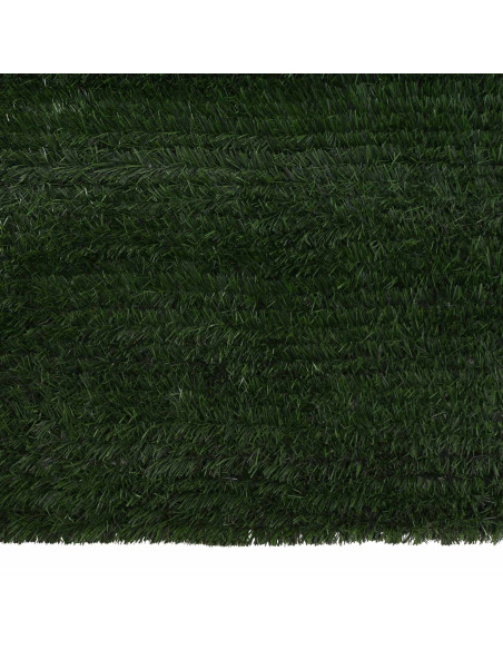 Recinzione Artificiale Verde Scuro 1 x 3 m PVC e Acciaio