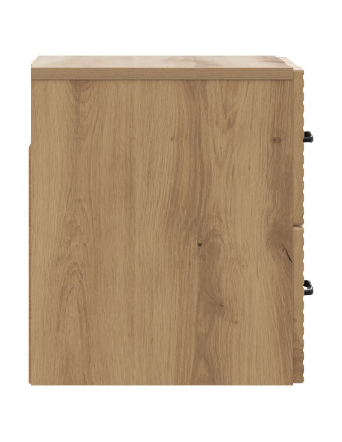 Mobiletto da notte a muro Rovere Artigianale 34,5 x 33 x 40 cm