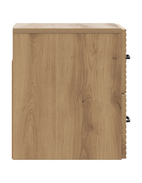 Mobiletto da notte a muro Rovere Artigianale 34,5 x 33 x 40 cm