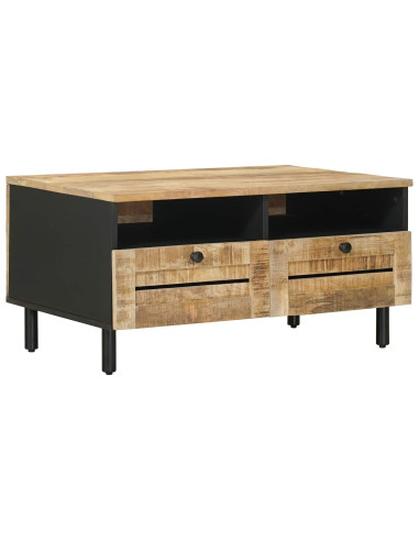 Tavolino da salotto Marrone e Nero 80 x 54 x 40 cm