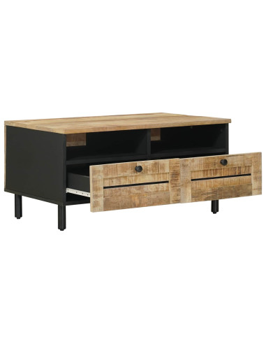 Tavolino da salotto Marrone e Nero 80 x 54 x 40 cm