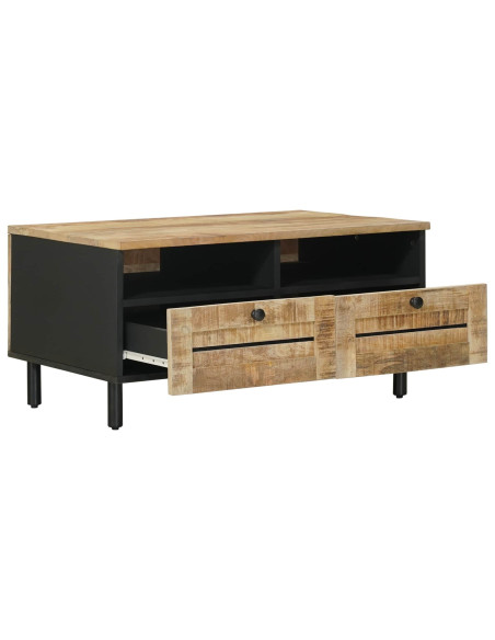 Tavolino da salotto Marrone e Nero 80 x 54 x 40 cm