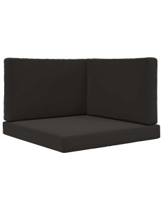 Cuscino per divano da esterno 3 pcs Nero Poliestere 2