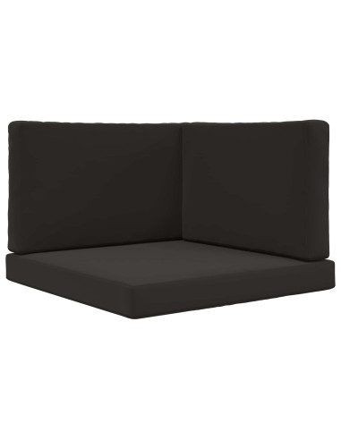 Cuscino per divano da esterno 3 pcs Nero Poliestere