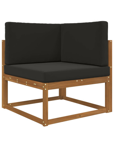 Cuscino per divano da esterno 3 pcs Nero Poliestere