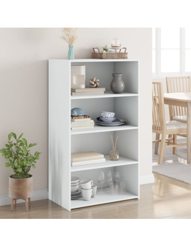 Credenza Bianca 70x41x124 cm in Legno Multistrato