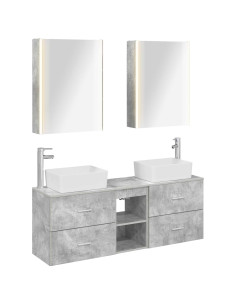 Set di mobili per il bagno 5 pcs Grigio Cemento
