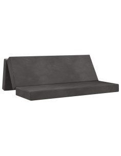 Divano Letto Pieghevole 200 x 67 x 45 cm Grigio Scuro