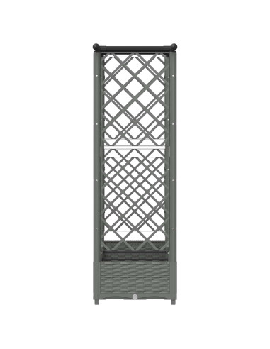 Letto Rialzato con Griglia e Tetto Grigio chiaro PP