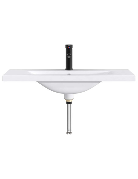 Lavabo da bagno Nero Opaco 81 x 40 x 17,5 cm Metallo
