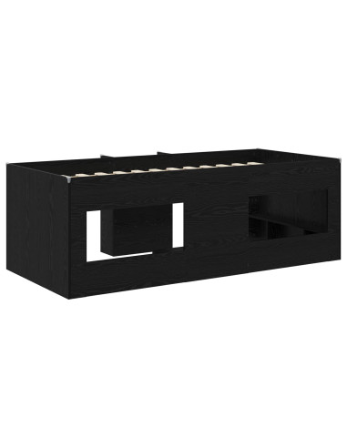 Letto Alto per Bambini 2 pcs Rovere Nero 203 x 101,1 x 68,5 cm