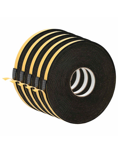 Nastro adesivo in schiuma 5 pcs Nero 10mm x 10m Schiuma CR
