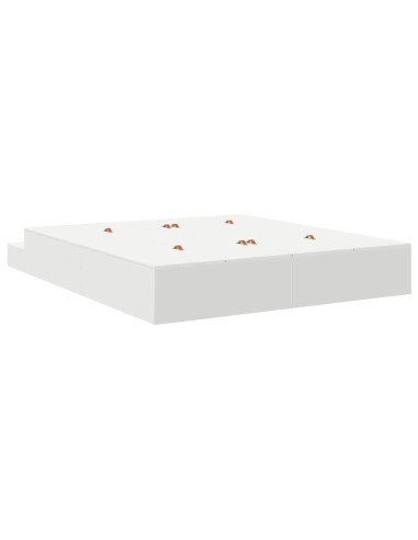 Struttura letto con contenitore Bianco 180 cm Legno multistrato