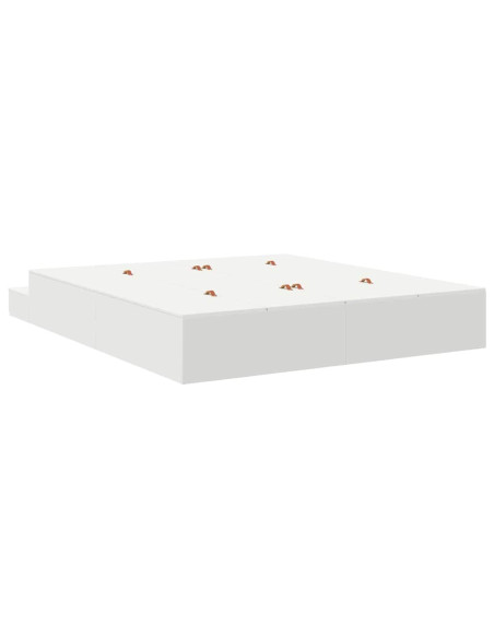 Struttura letto con contenitore Bianco 180 cm Legno multistrato