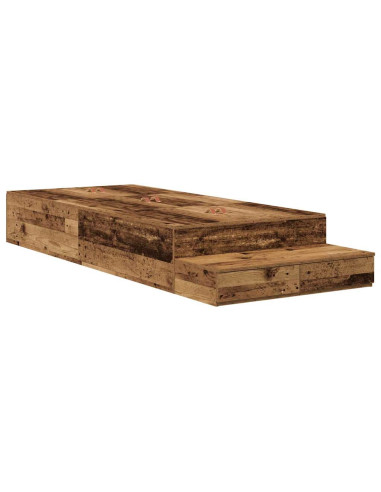 Struttura letto con contenitore Legno vecchio 90 cm