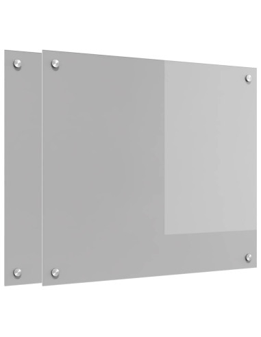 Schienale da cucina 2 pcs Grigio chiaro 70 x 60 cm