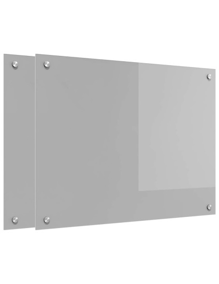 Schienale da cucina 2 pcs Grigio chiaro 80 x 60 cm