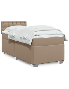 Giroletto a Molle con Materasso Cappuccino 90x200 cm Similpelle