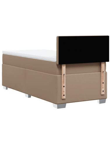 Giroletto a Molle con Materasso Cappuccino 90x200 cm Similpelle
