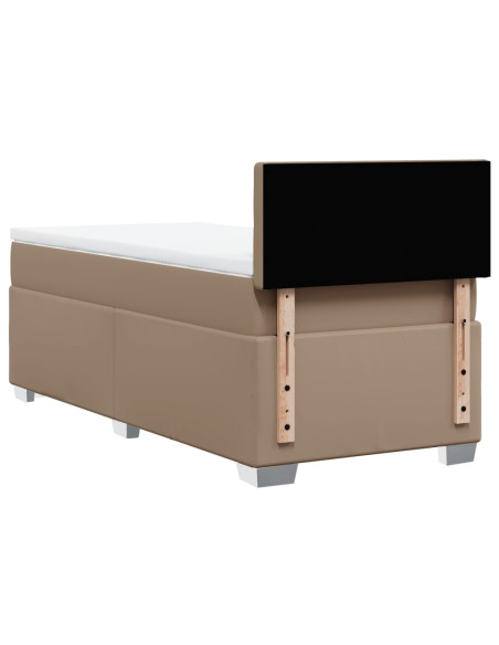 Giroletto a Molle con Materasso Cappuccino 90x200 cm Similpelle