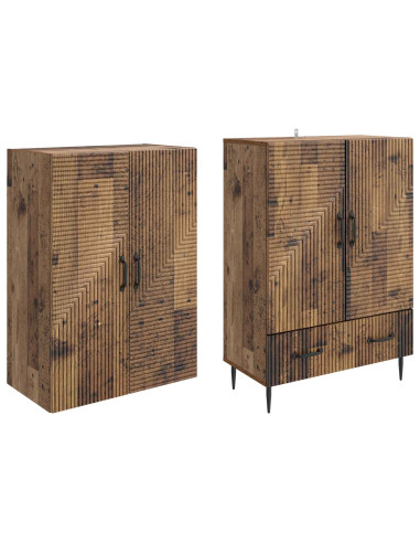 Set di armadi 2 pcs 66 x 34,5 x 95 cm Legno ingegnerizzato