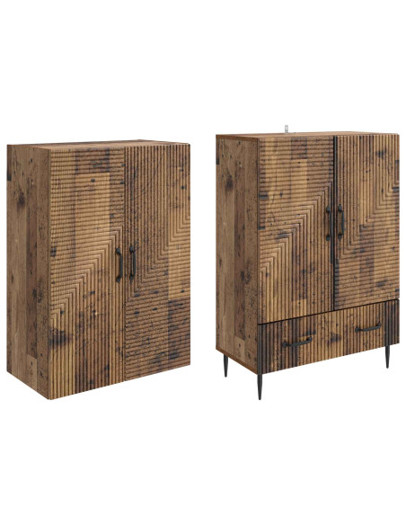 Set di armadi 2 pcs 66 x 34,5 x 95 cm Legno ingegnerizzato