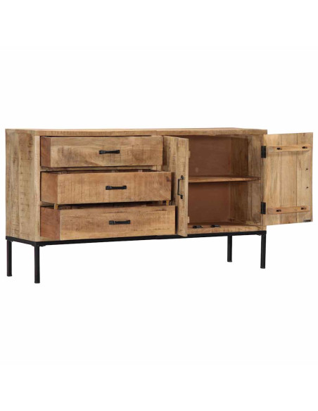 Credenza 140x35x75 cm in Legno Massello di Mango
