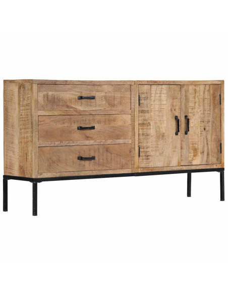 Credenza 140x35x75 cm in Legno Massello di Mango
