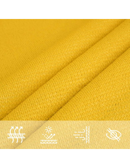 Vela Parasole 160 g/m² Rettangolare Giallo 6x8 m in HDPE