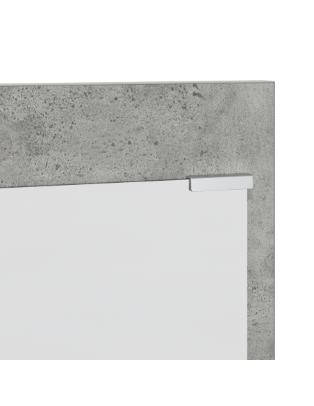 Appendiabiti a muro con specchio Grigio cemento 70 x 10 x 90 cm